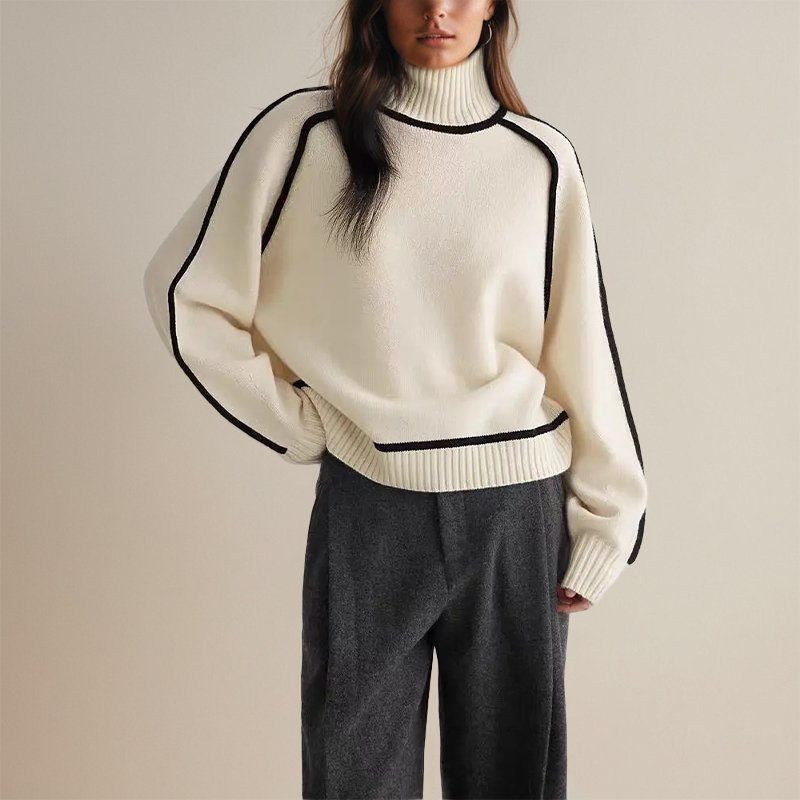Chayenne Coltrui Dames | Warme Trui met Color-Block Design