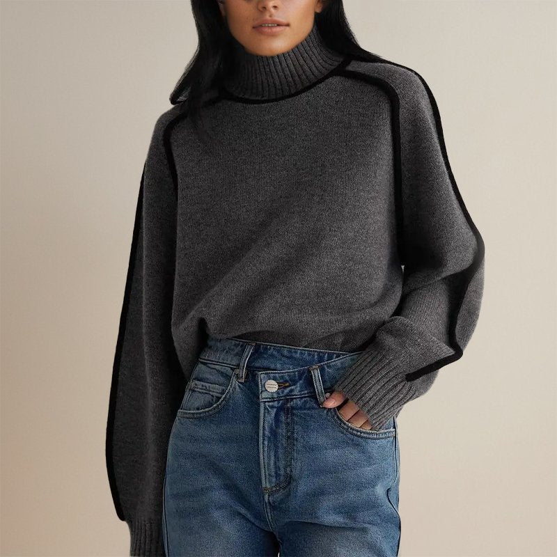 Chayenne Coltrui Dames | Warme Trui met Color-Block Design