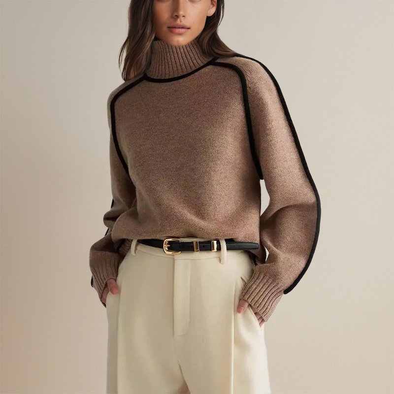 Chayenne Coltrui Dames | Warme Trui met Color-Block Design