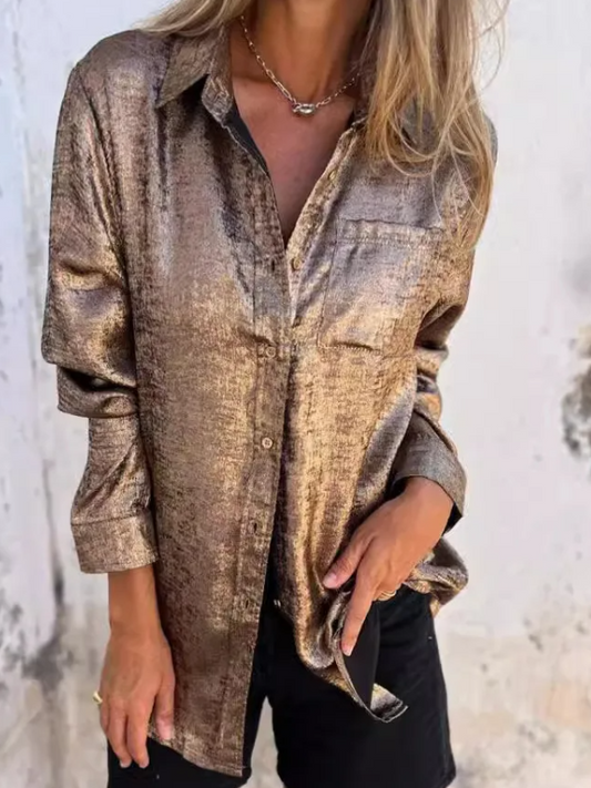 Liv - Metallic Blouse