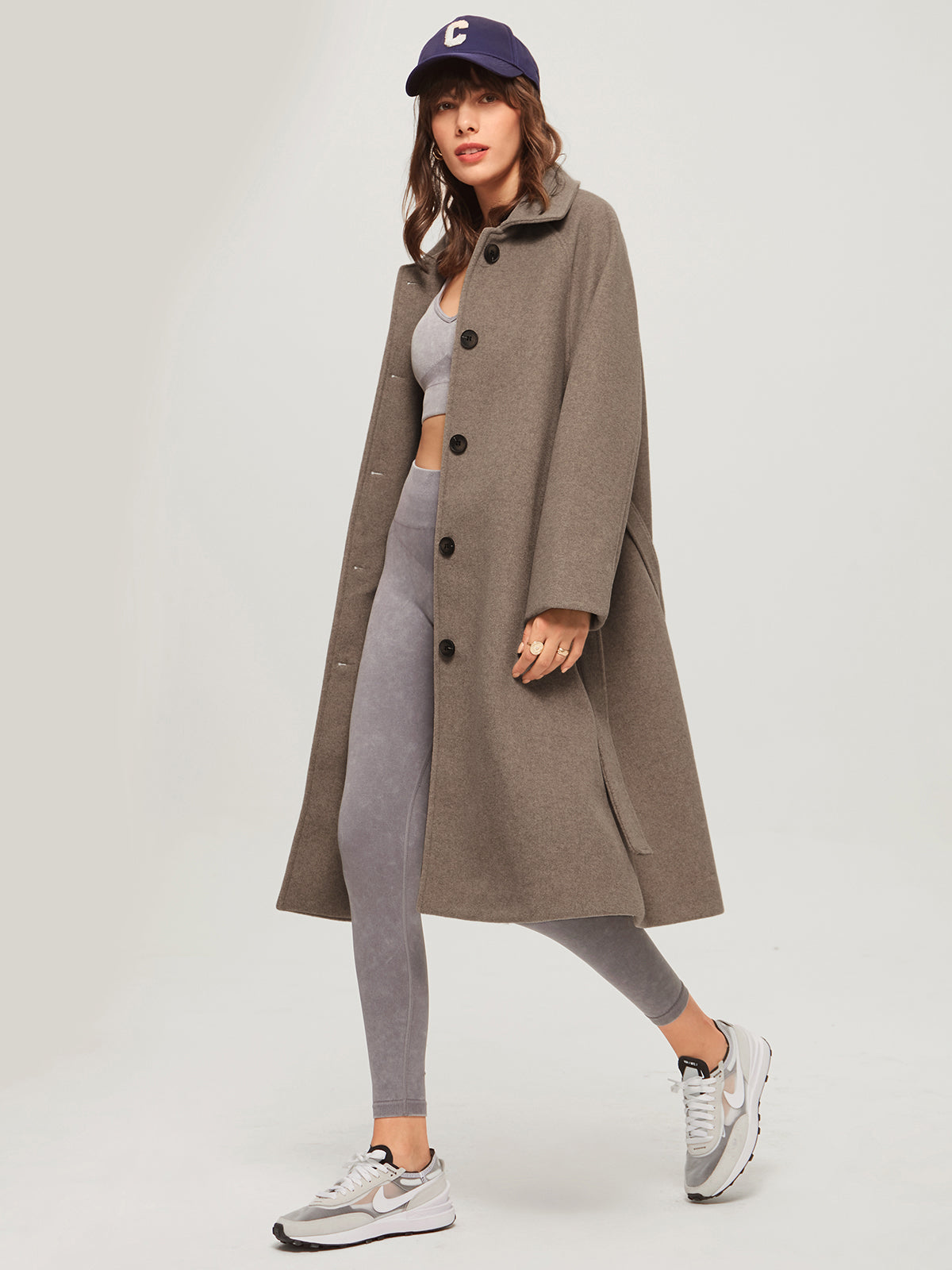 Livia Lange Overjas | Dames overjas van geweven stof met casual stijl
