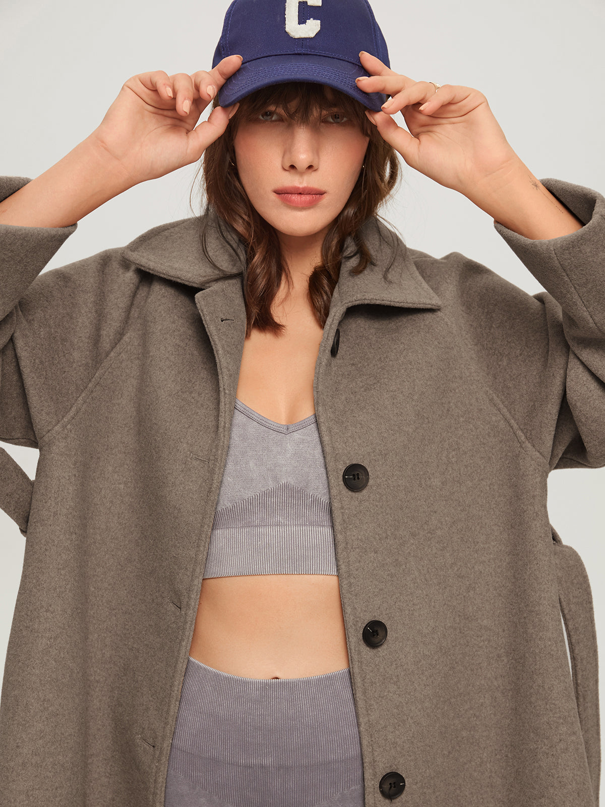 Livia Lange Overjas | Dames overjas van geweven stof met casual stijl