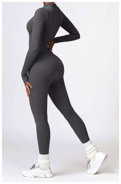 Lonnie - Jumpsuit Met Rits En Lange Mouwen
