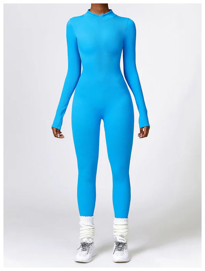 Lonnie - Jumpsuit Met Rits En Lange Mouwen