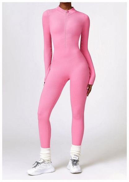 Lonnie - Jumpsuit Met Rits En Lange Mouwen