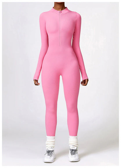 Lonnie - Jumpsuit Met Rits En Lange Mouwen
