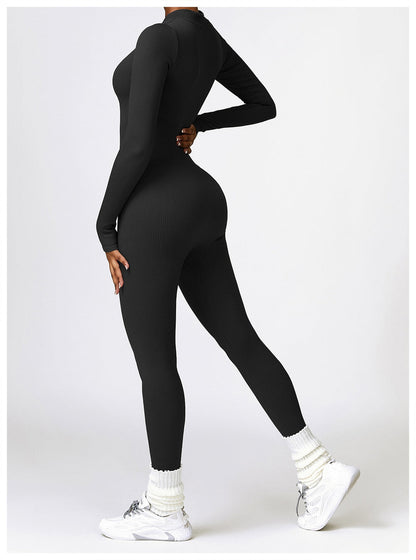 Lonnie - Jumpsuit Met Rits En Lange Mouwen