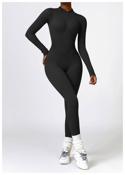 Lonnie - Jumpsuit Met Rits En Lange Mouwen