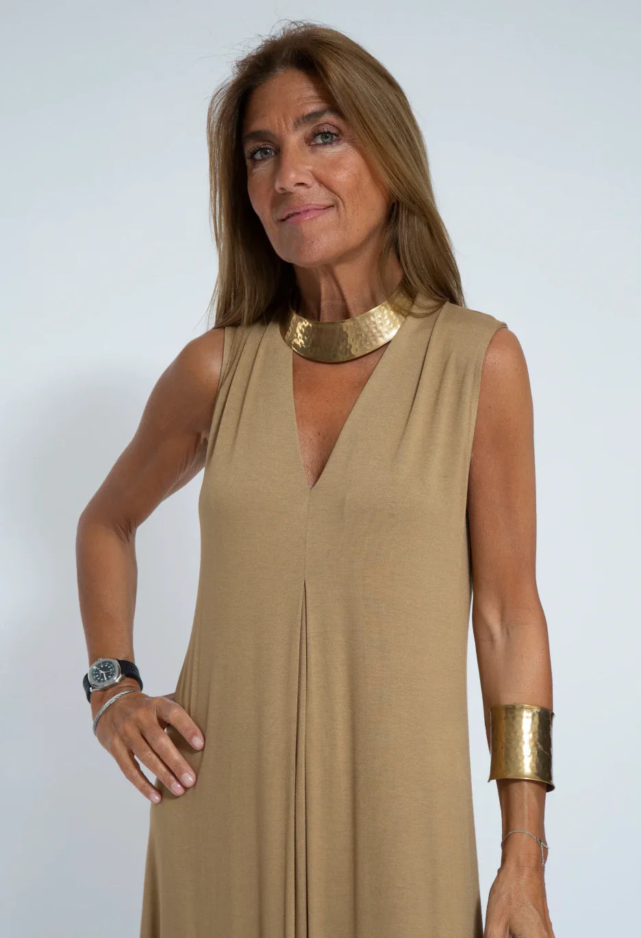 Lonny | Lange damesjurk met bijpassend vest in boho-stijl voor een elegante en veelzijdige zomerlook