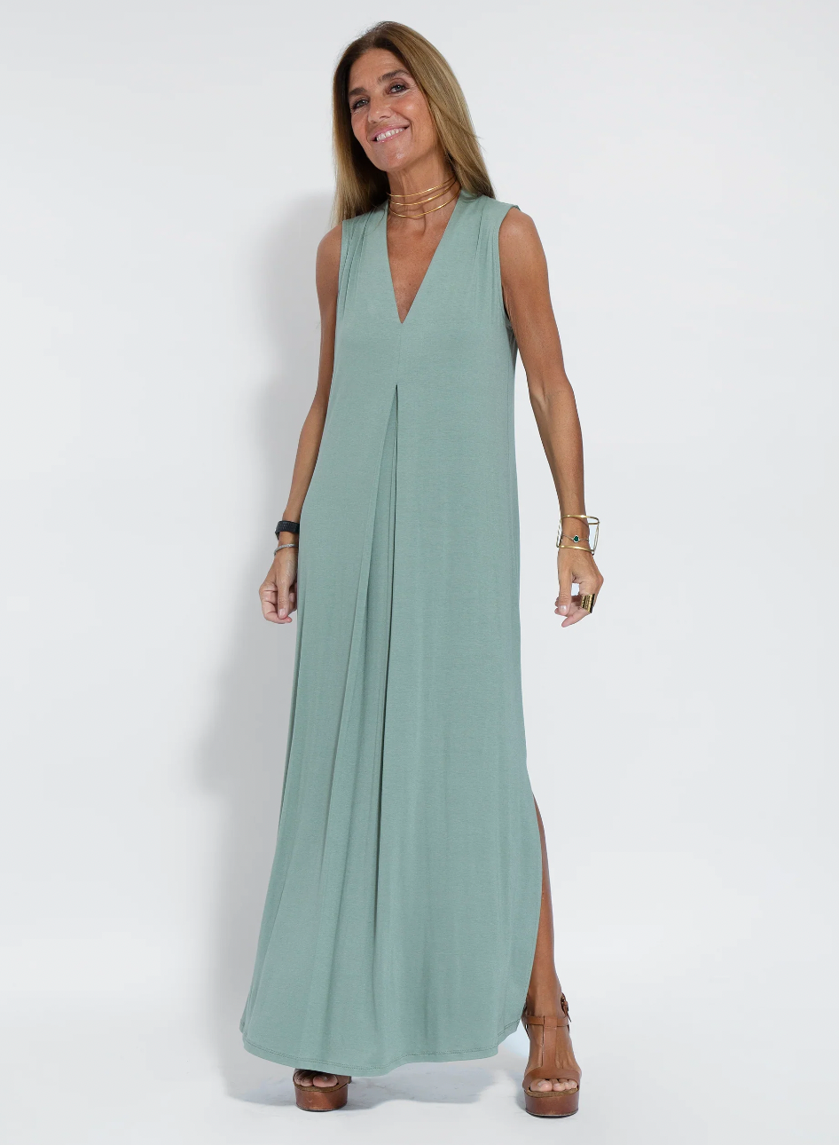 Lonny | Lange damesjurk met bijpassend vest in boho-stijl voor een elegante en veelzijdige zomerlook