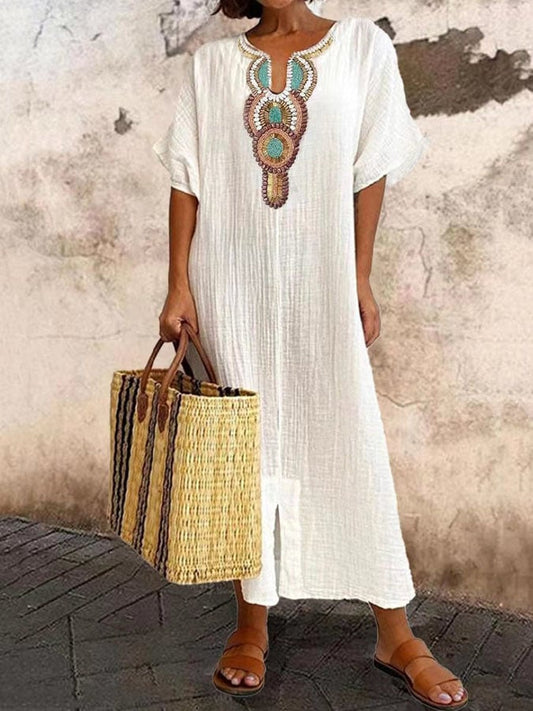 Lorielle - Stijlvolle En Luchtige Kaftan Jurk