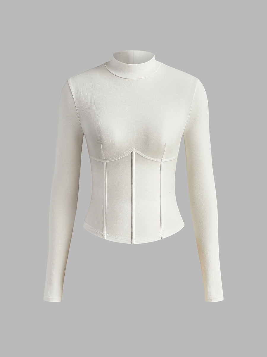 Lucy - Slim T-shirt met Nephals en Bies