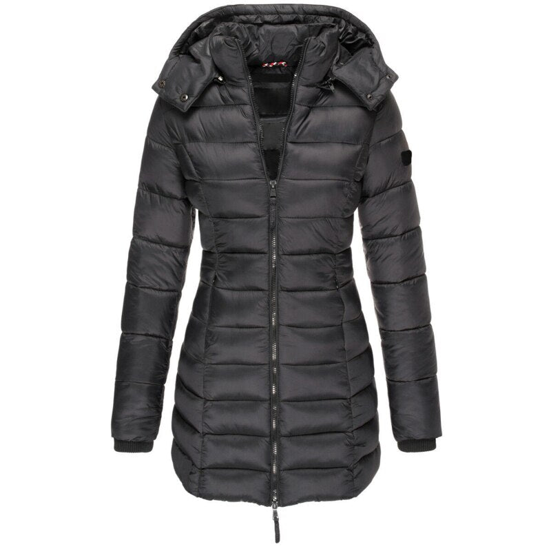 Herfst/Winter Donsjas | Dames donsjas met capuchon en rits