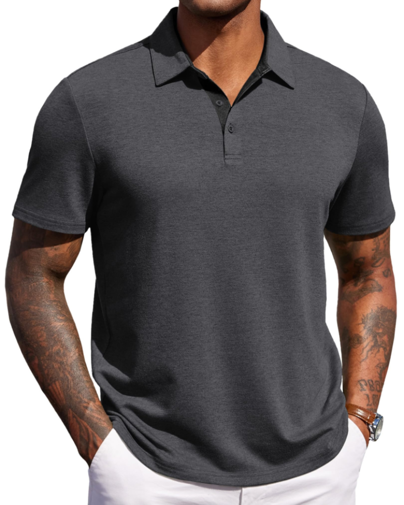Heren Slim Fit Polo – Casual, Geschikt voor Dagelijks Gebruik, Korte Mouwen