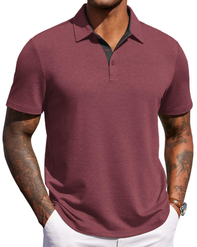 Heren Slim Fit Polo – Casual, Geschikt voor Dagelijks Gebruik, Korte Mouwen