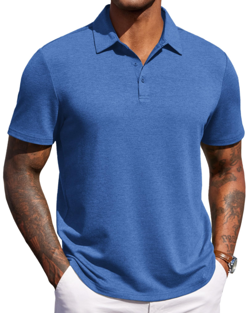 Heren Slim Fit Polo – Casual, Geschikt voor Dagelijks Gebruik, Korte Mouwen
