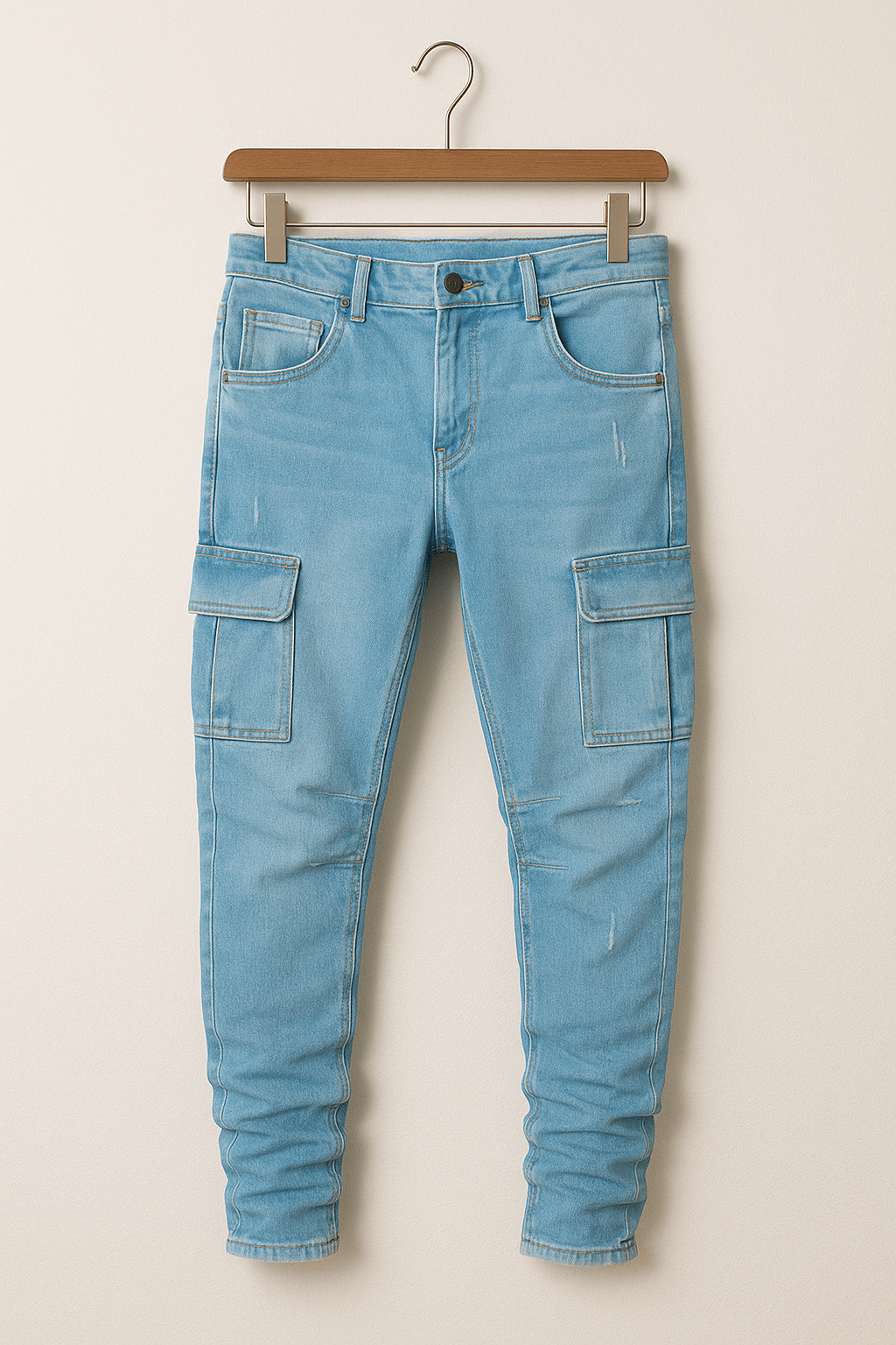 Heren Slim Fit Cargo-Broek – Met Rits en Elastische Taille, Geschikt voor Casual en Outdoor Gebruik