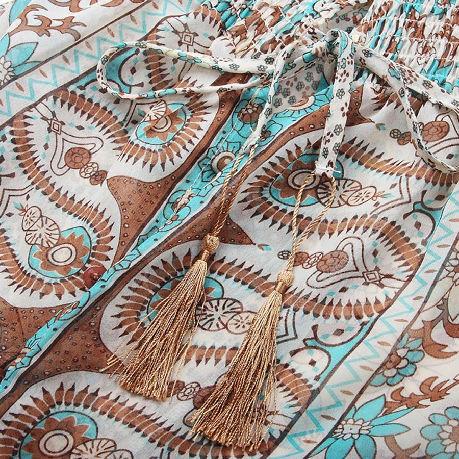 Naphisa - Bohemian Maxi Jurk Met Split