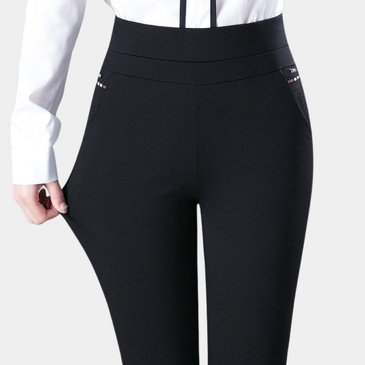 Nola - Stretch broek met hoge taille