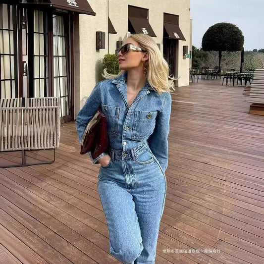 Odalia - Denim Jumpsuit Voor Dames