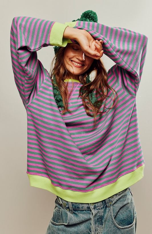 Olivia - Gestreepte oversized Dames trui