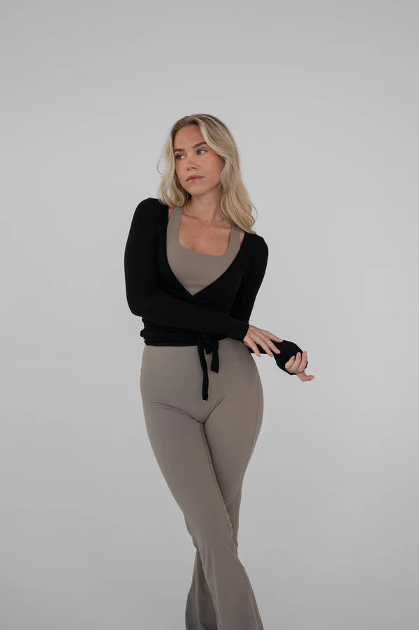 Wikkelblouse - Zwart