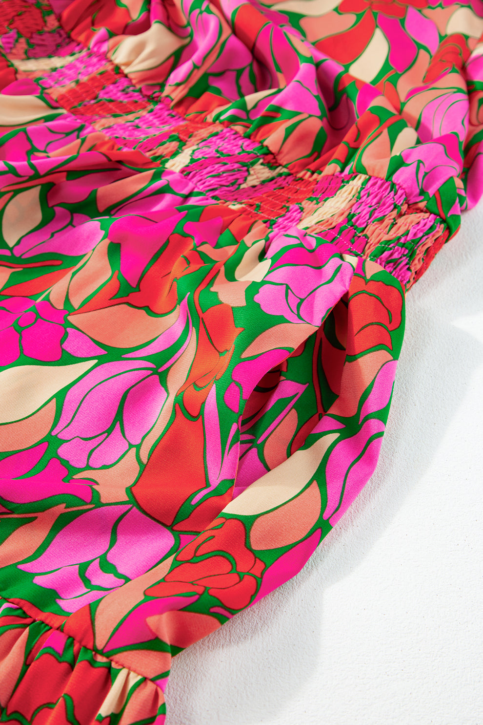 Pamela - Maxi Jurk Met Bloemenprint En Korte Mouwen