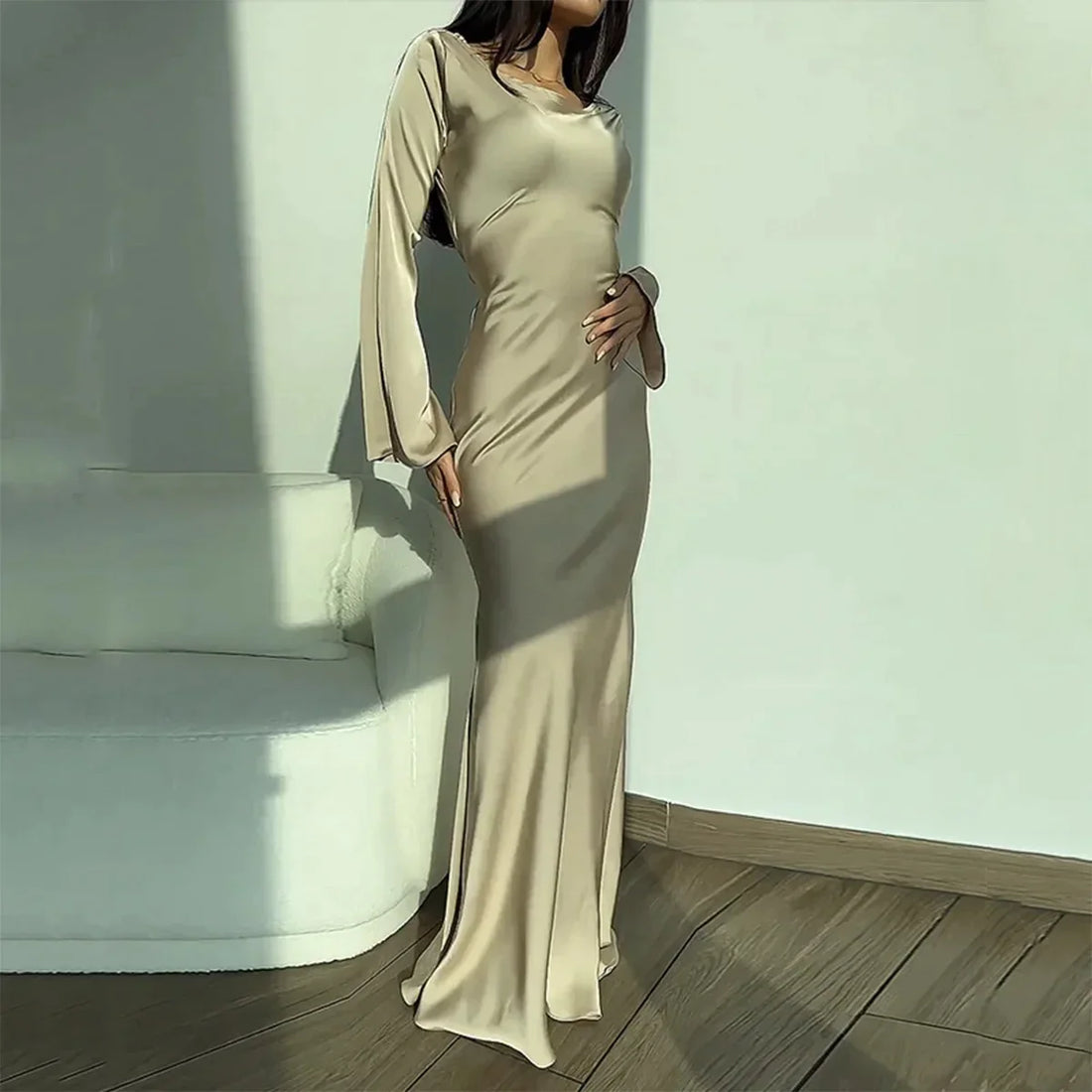 Portia - Elegante Jurk met Lange Mouwen voor Vrouwen