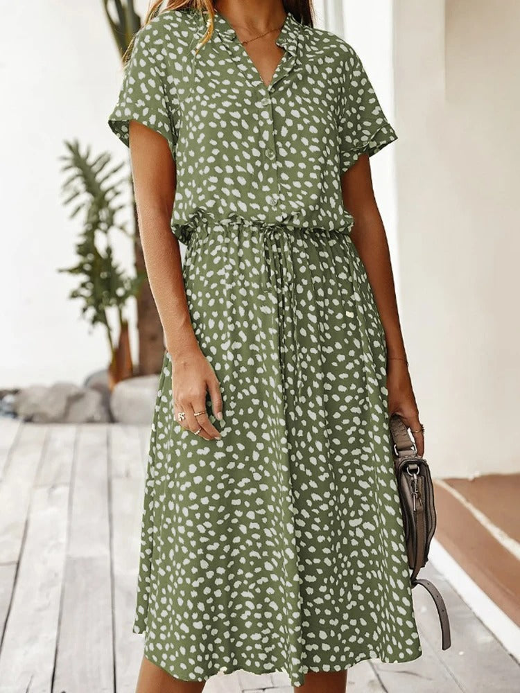 Zomerjurk Dames – Lichtgewicht en Stijlvol Design met Trendy Print voor Warme Dagen