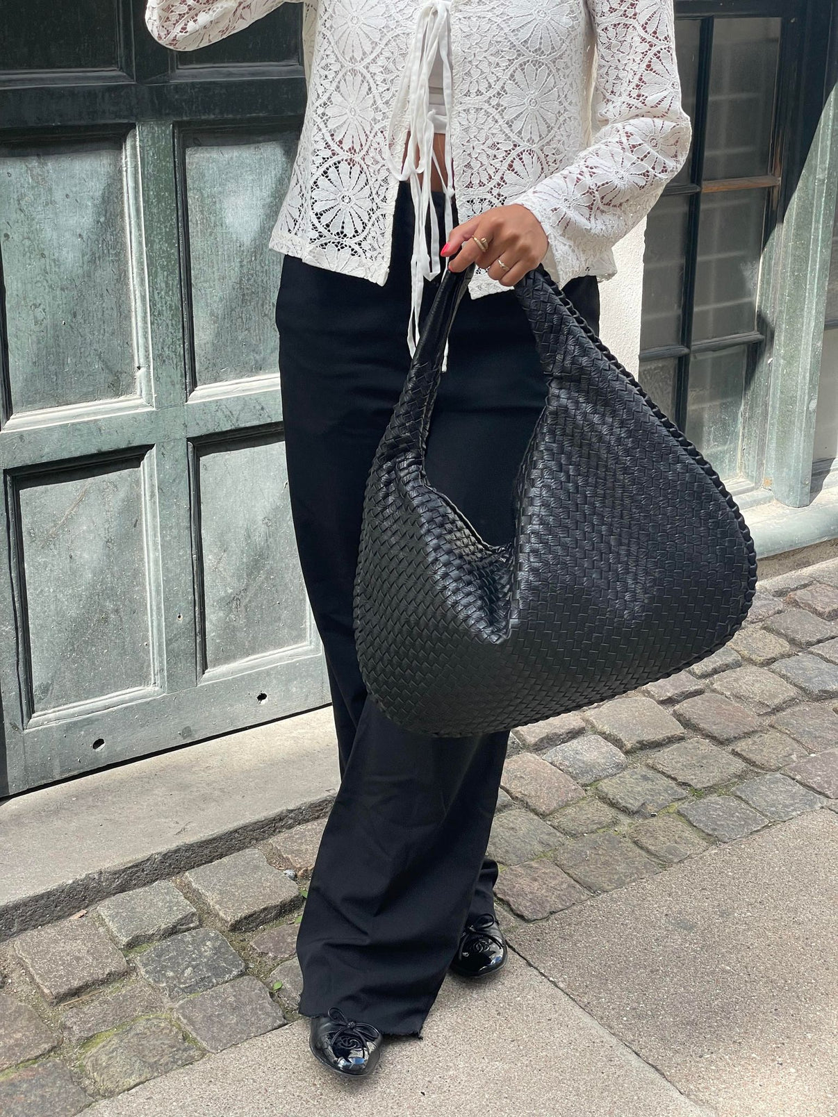 Riley - Trendy gevlochten handtas