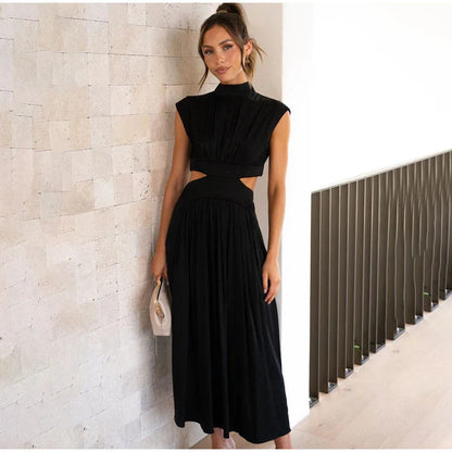 Saddie - Glamoureuze en Stijlvolle Mini Jurk met Holle Taille voor Vrouwen