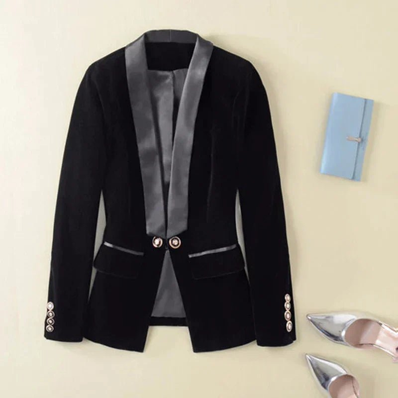 Satijnen velvet blazer