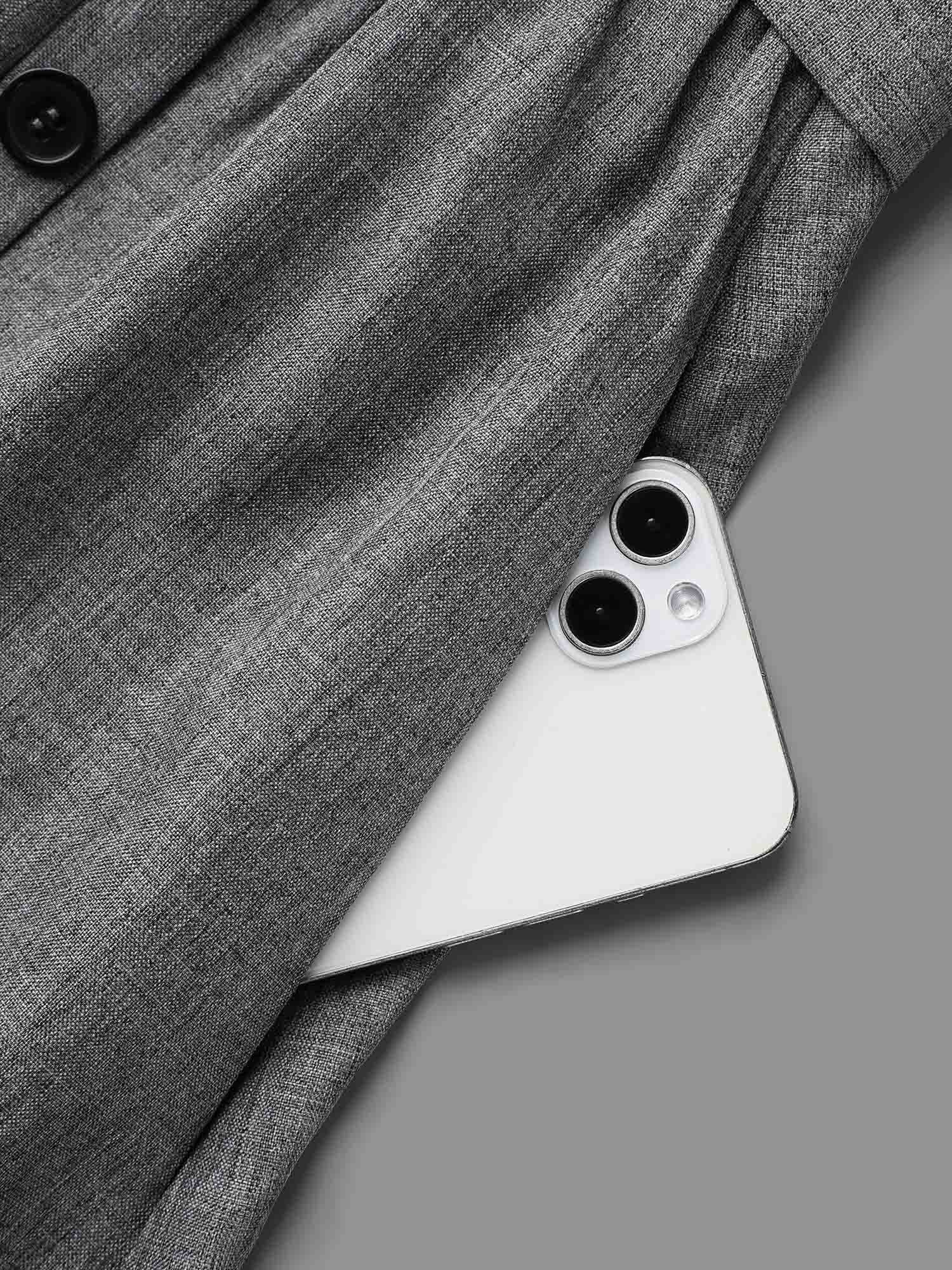 Seren - Midi Jurk met asymmetrische halslijn Riemzakken