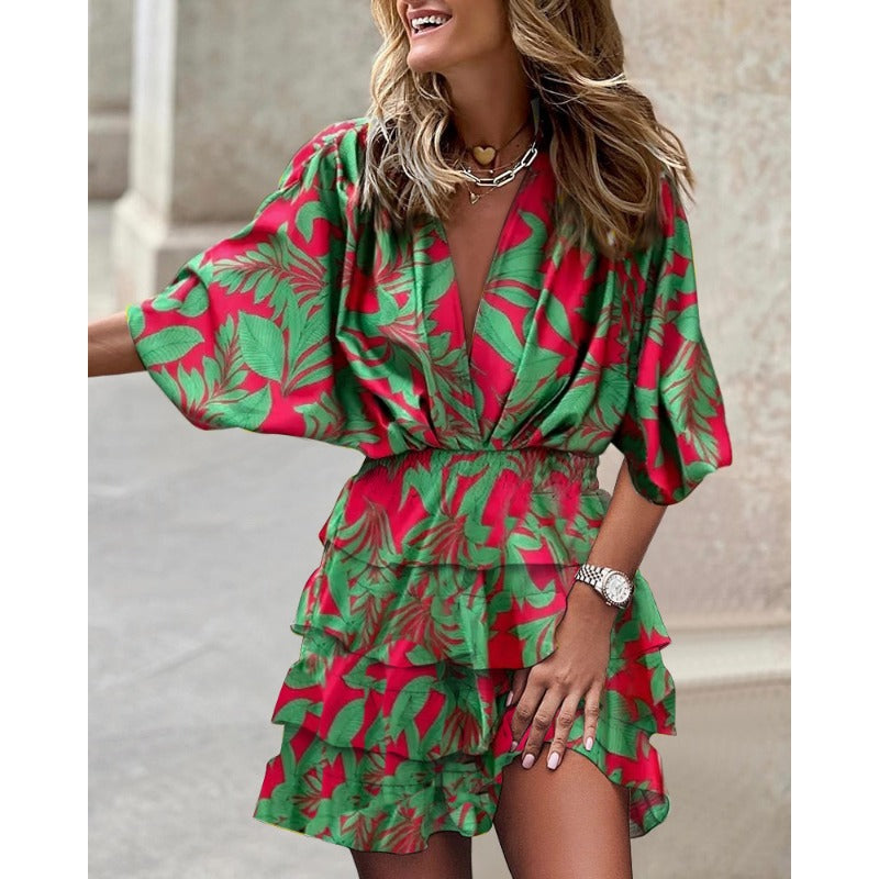 Shanelle - Trendy Meerkleurige Zomerjurk