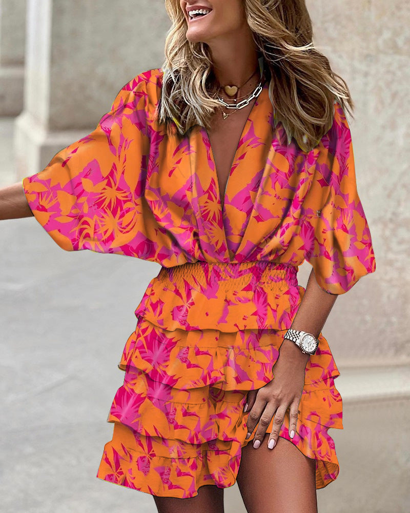 Shanelle - Trendy Meerkleurige Zomerjurk