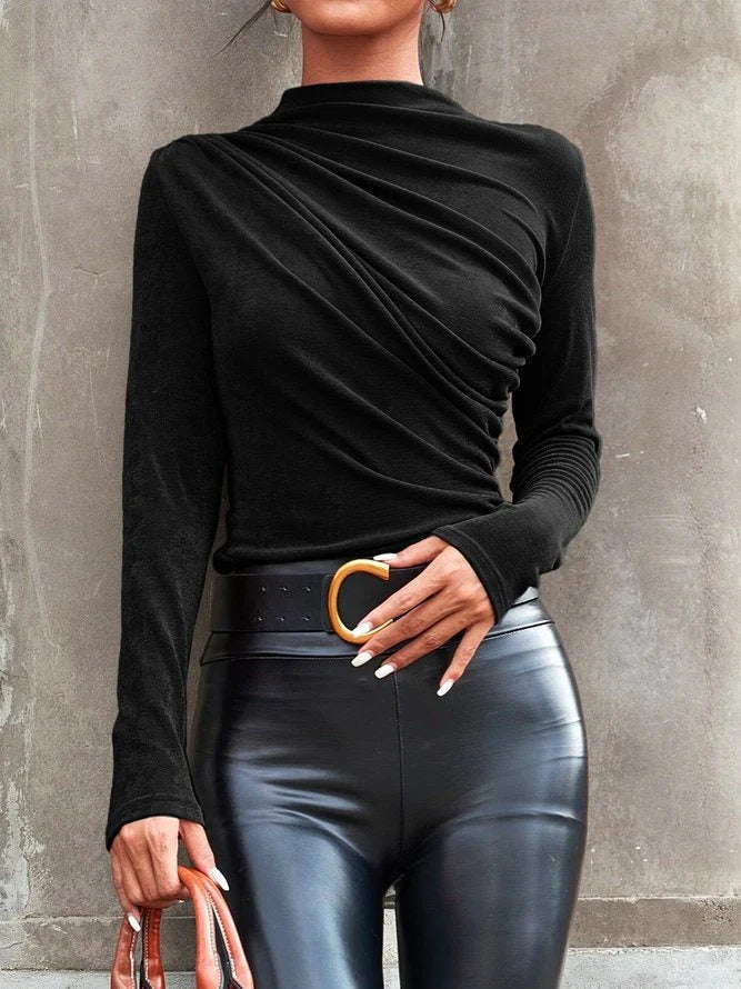 Zwart shirt met lange mouwen