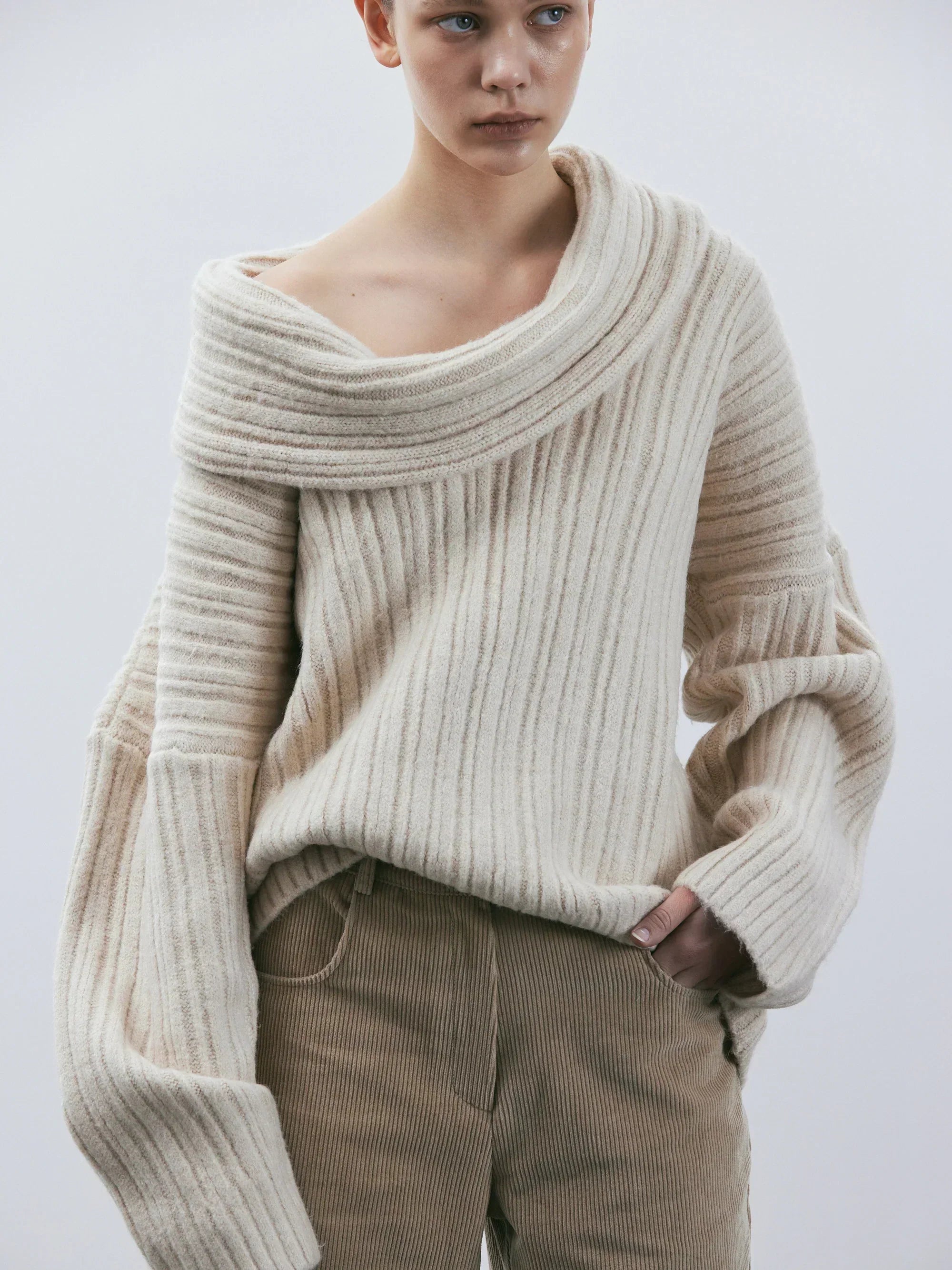 Oversized Wollen Trui | Dames Trui met Ademend Warmtecomfort en Klassiek Breipatroon