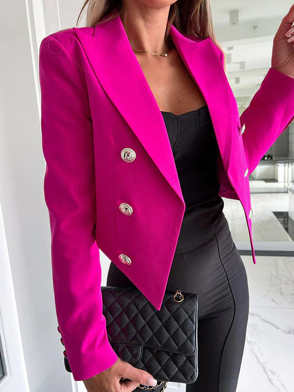 Cropped Blazer Dames – Getailleerd Design in Moderne Minimalistische Stijl