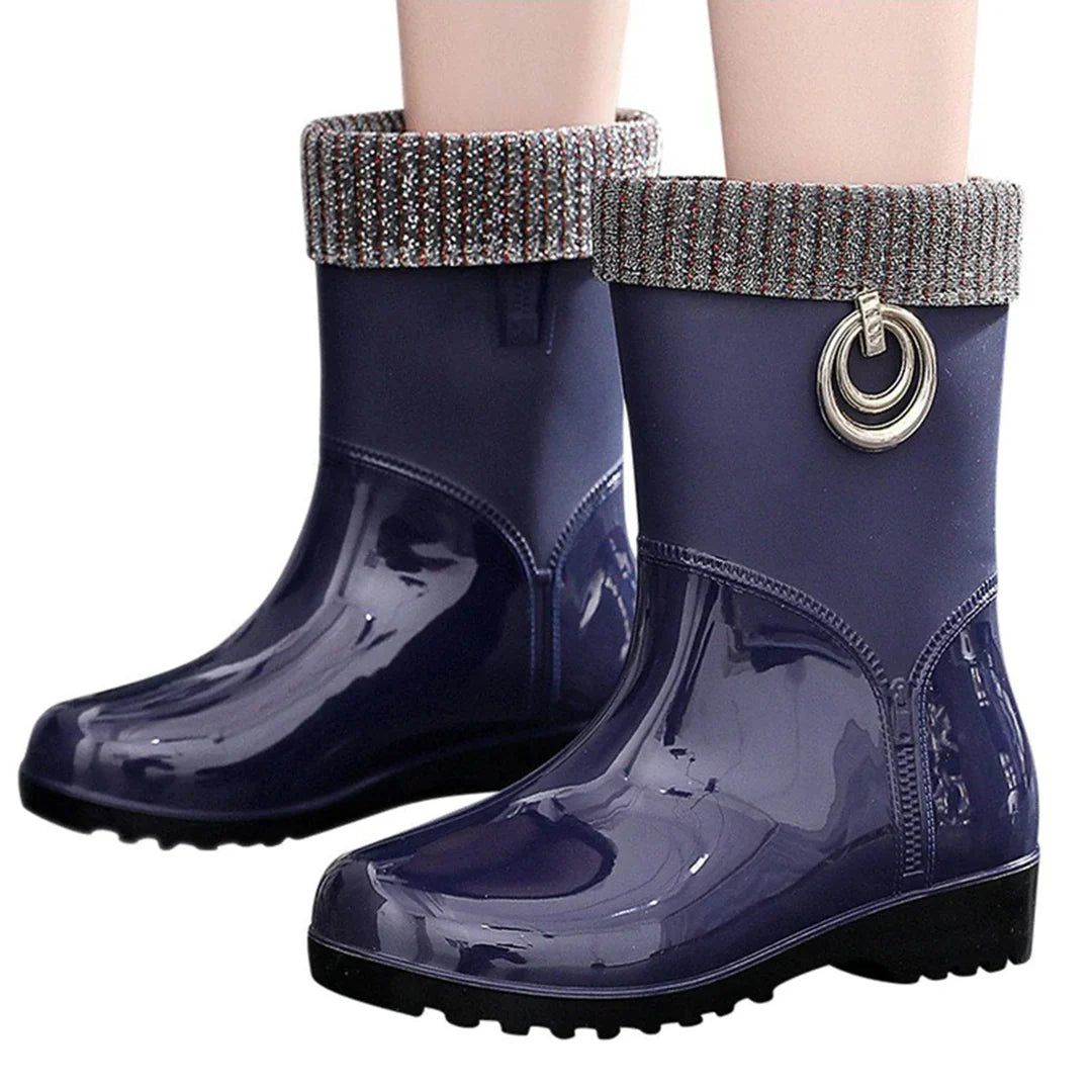 Regenlaarzen | Dames laarzen met antislip zool en waterdicht PVC