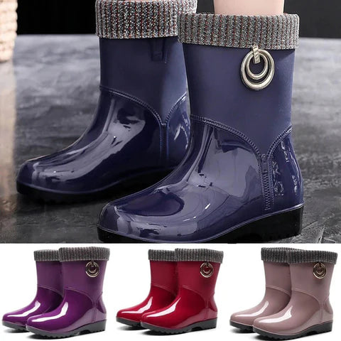 Regenlaarzen | Dames laarzen met antislip zool en waterdicht PVC