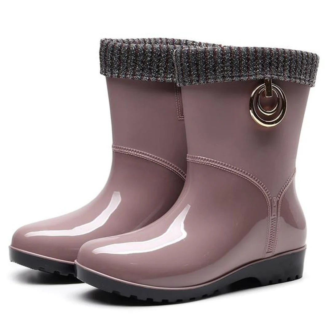 Regenlaarzen | Dames laarzen met antislip zool en waterdicht PVC