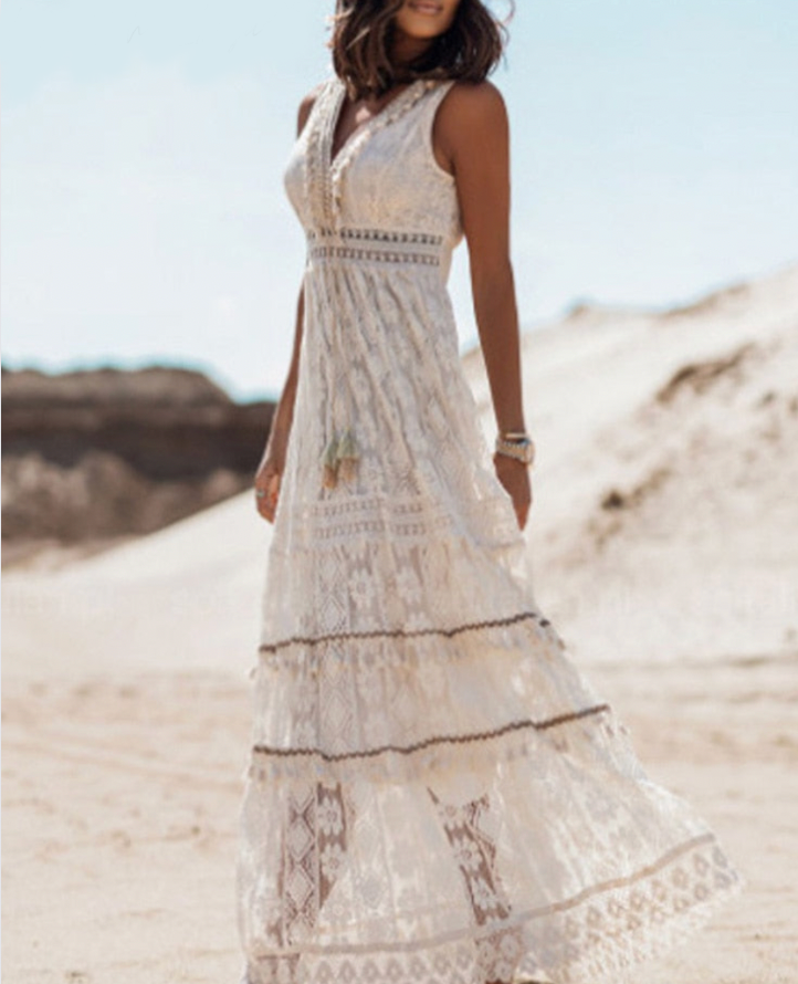Dames Maxi Jurk in Boho-Stijl - Zomerse Comfy Jurk - Tabitha