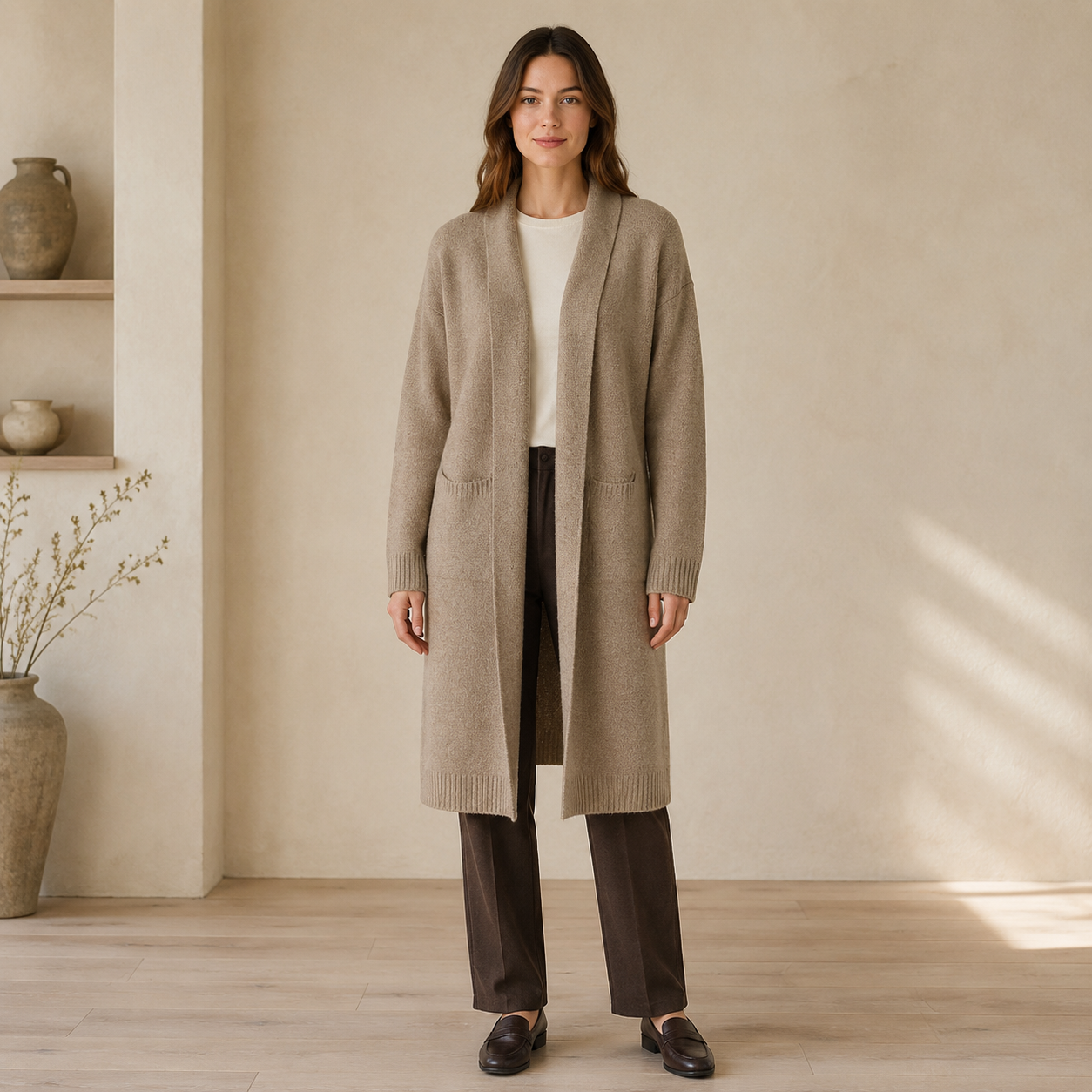 Dames Vest | Zacht Merinowol-Polyestermix, Casual Met Twee Zakken