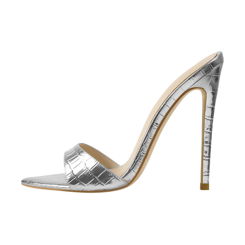 Sandalen – Dames – Elegante Hoge Hak met Peep-Toe Design - Teresa