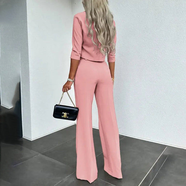 Tessa | Tweedelige set voor dames met elegante pasvorm en comfortabele lange mouwen