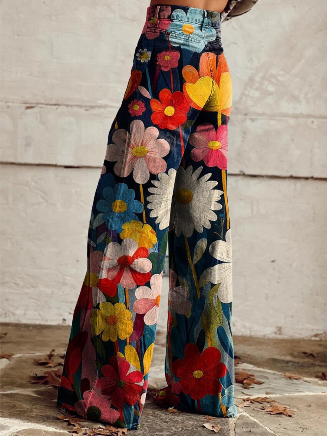 Tilda - Bloemdecor Wide Leg Broek Voor Dames