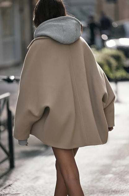Trendy ruimvallende wollen jas