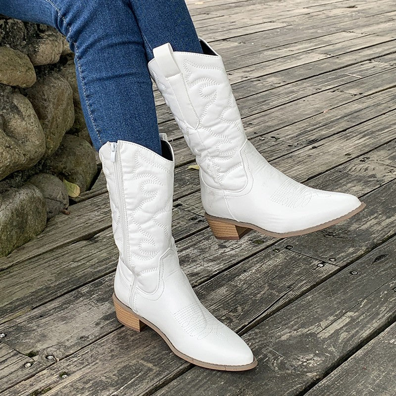 Valerie - Cowboylaarzen dames metallic