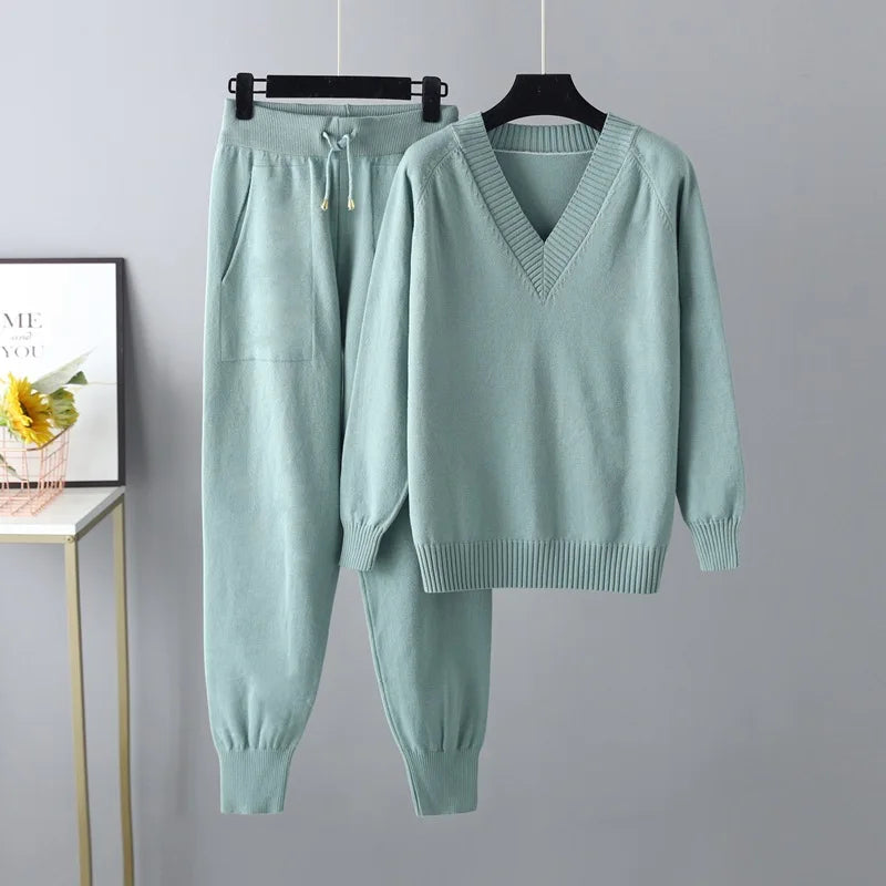 Valina set dames | Luxe casual set met trui en broek in comfortabele pasvorm