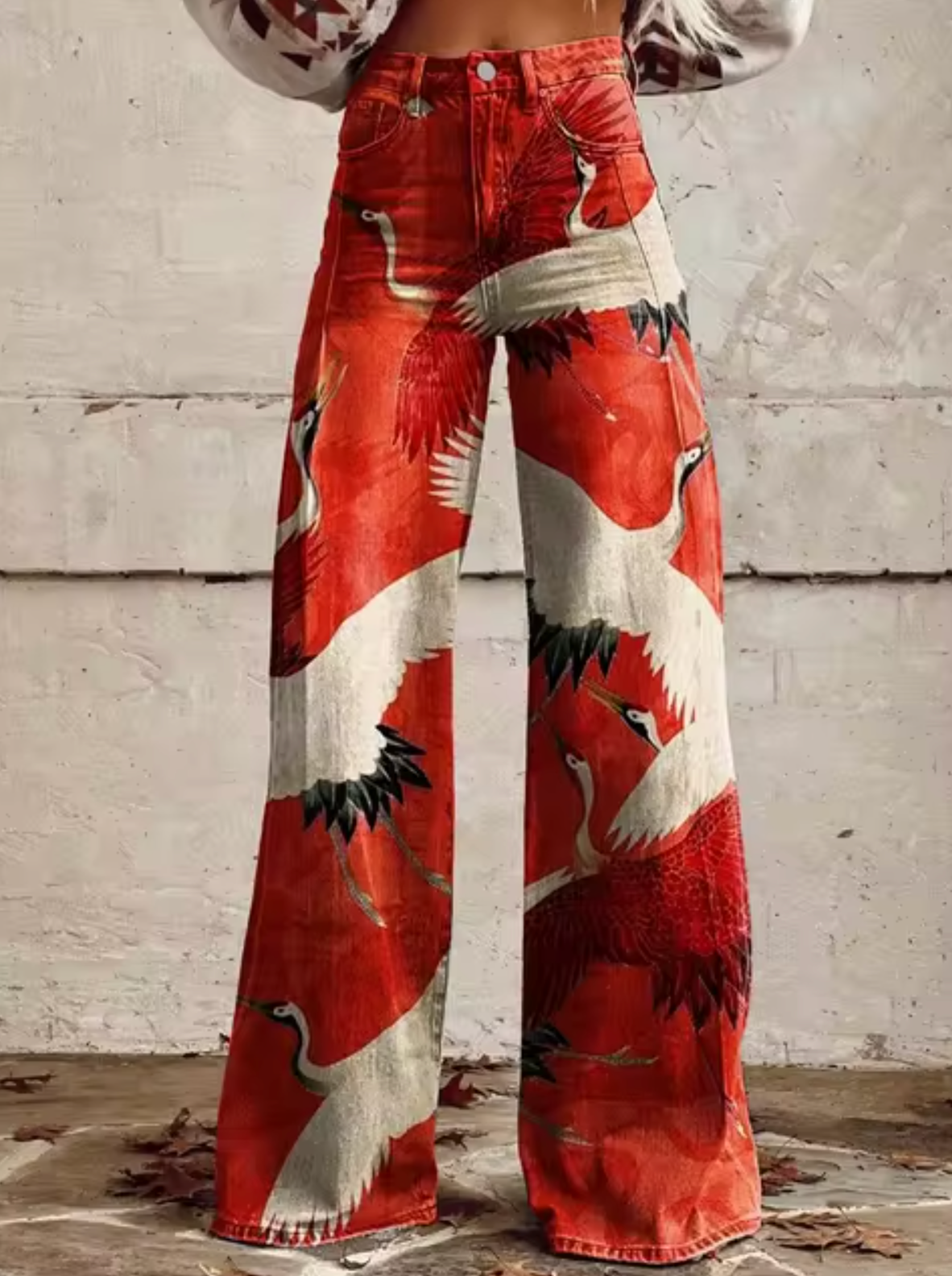 Vina - Stijlvolle Hoge Taille Broek met Unieke Prints